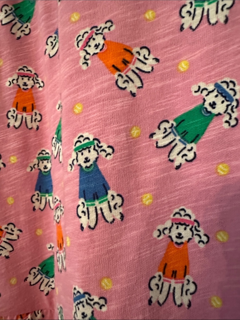 Pink Poodle Print Mini Boden Sleeveless Dress - Picture 4 of 7